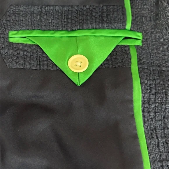 J. Crew Textured Tweed One Button Cotton Blazer in Navy - Size 0 - Picture 5 of 7